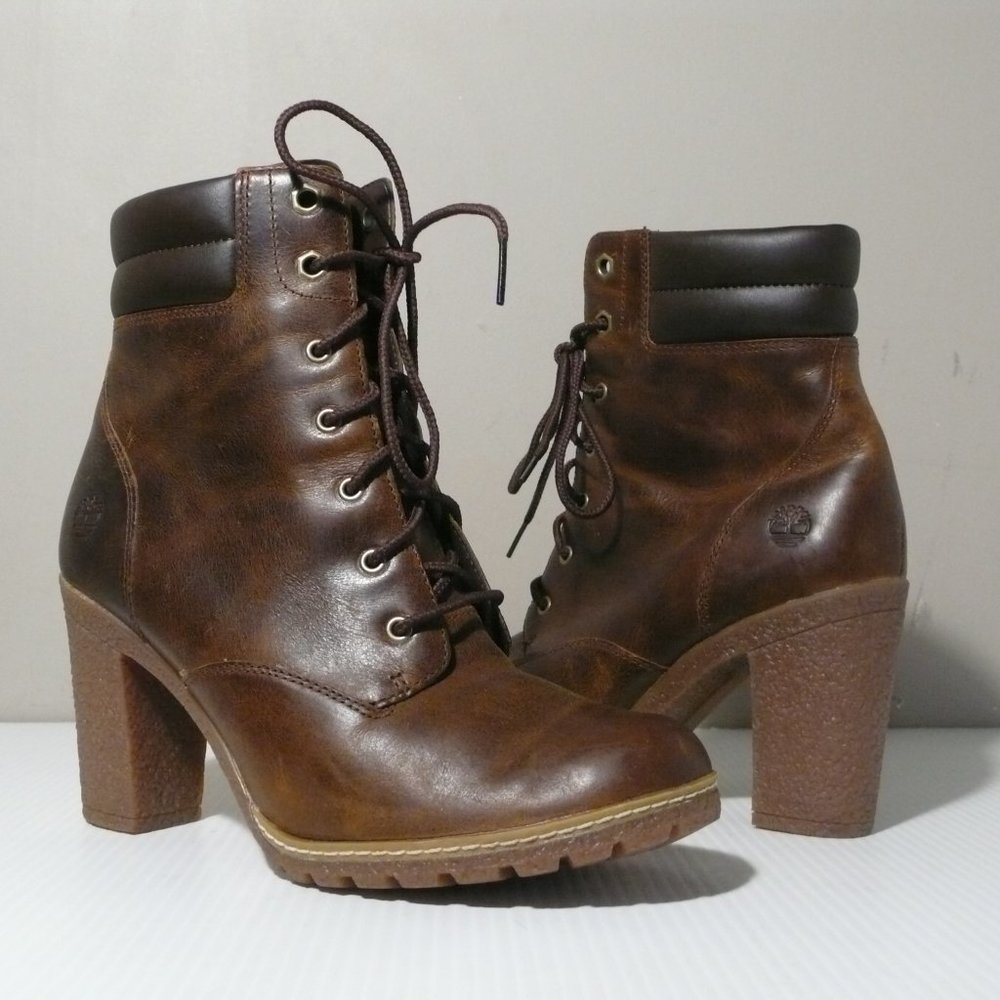 Timberland TILSON Leather Lace Up Combat Boots 8